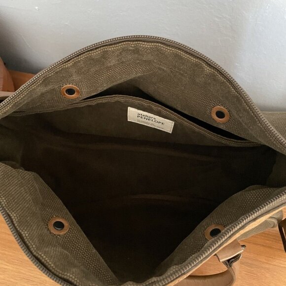 ateliers PENELOPE Canvas & Leather Shoulder Bag Large - Picture 12 of 12